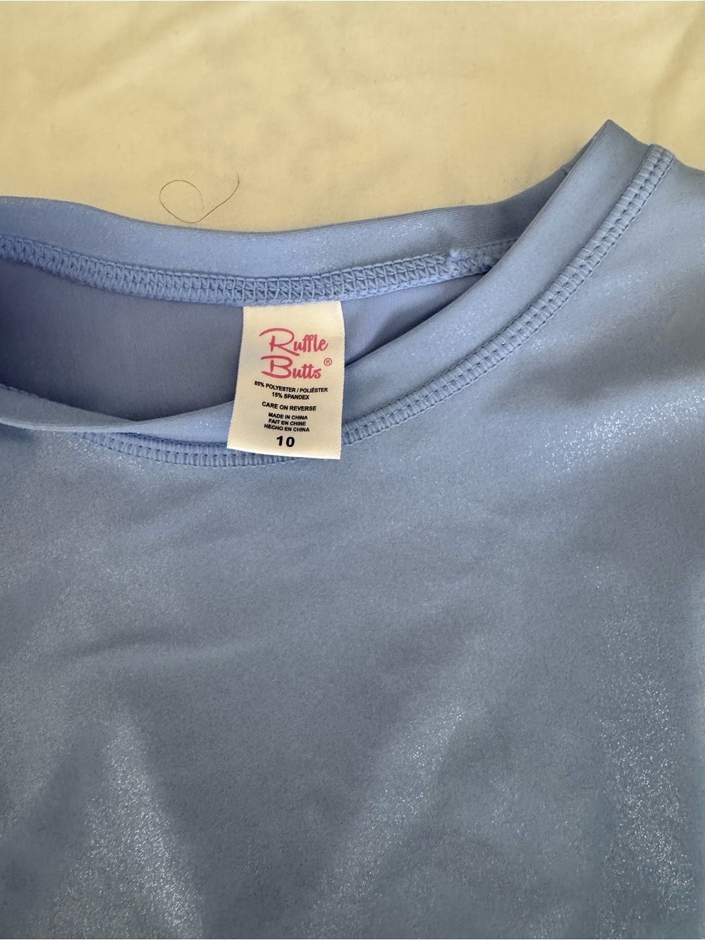 Girls' Light Blue Ruffle Rashguard - Picture 2 of 5